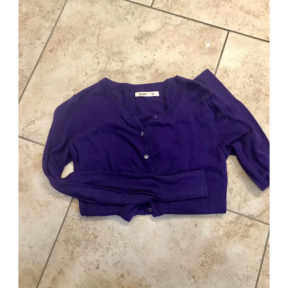 Purple Long Sleeved Cardigan